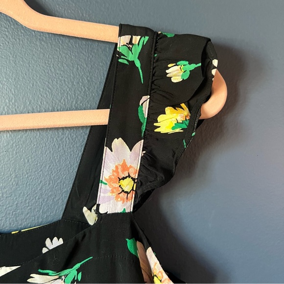 The Loft - Womens Floral Ruffle Strap Midi Dress 6 - Picture 6 of 8